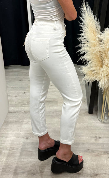 Teygju gallabuxur 8650-2 - MOM FIT