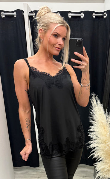 FREEQUENT Bicco slit top - black