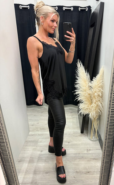 FREEQUENT Bicco slit top - black