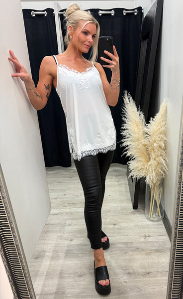 FREEQUENT Bicco slit top - off white