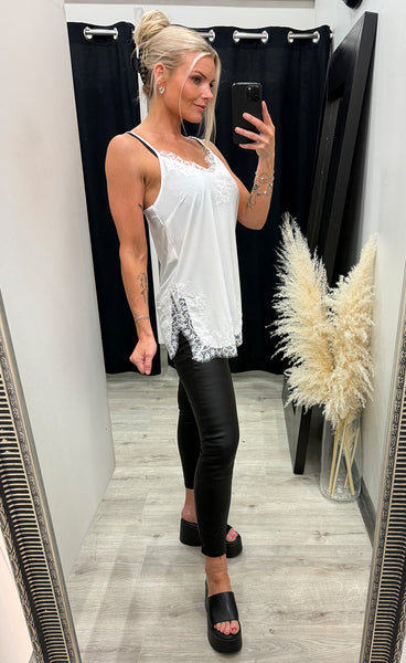 FREEQUENT Bicco slit top - off white