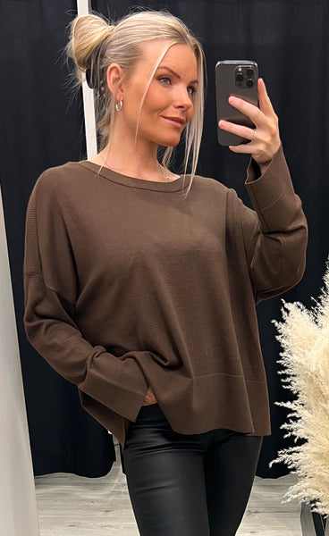Alma pullover 1 - brown