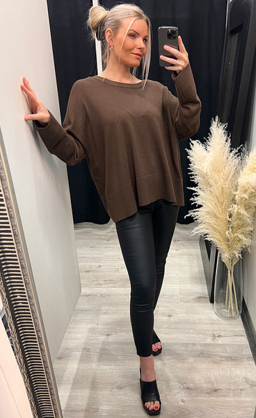 Alma pullover 1 - brown