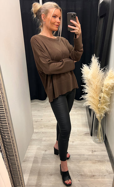 Alma pullover 1 - brown