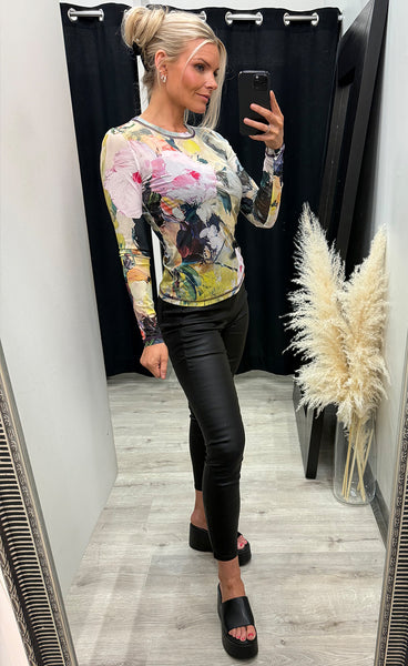 Nualmia mesh top - forest green