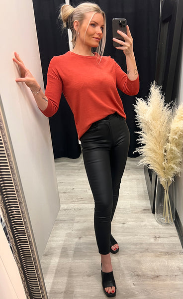 Blume pullover 2 - terracotta