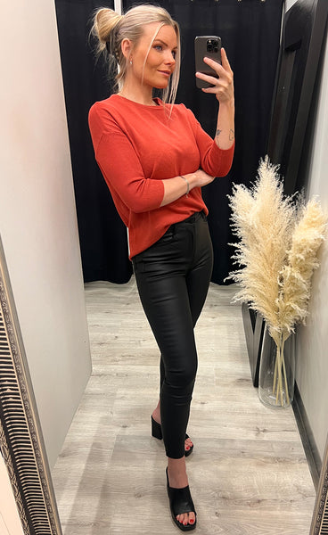 Blume pullover 2 - terracotta