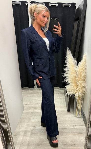 Nualetta blazer - dark blue denim