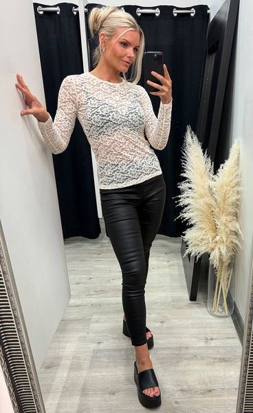 Alberte lace blouse - off white