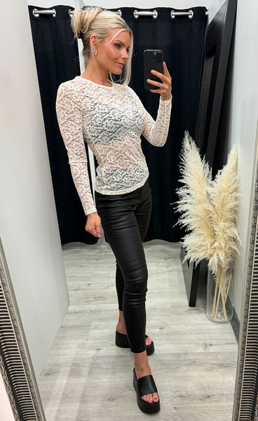 Alberte lace blouse - off white