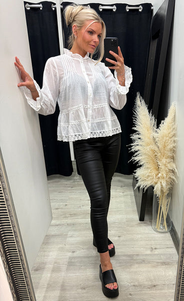Audrey long sleeve - white