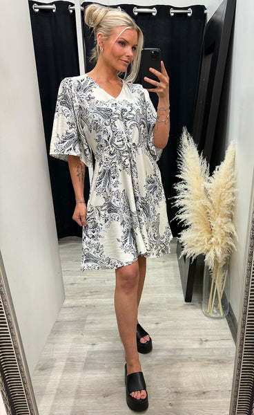 Adara dress 4 - dara brown and blue