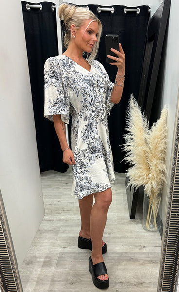 Adara dress 4 - dara brown and blue