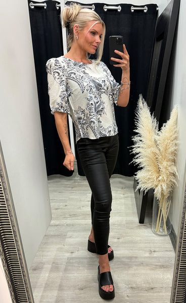 Adara blouse 5 - dara brown and blue