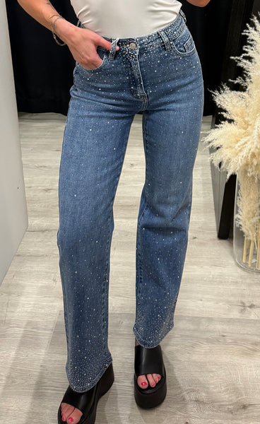 Teygju gallabuxur GLITTER - 880