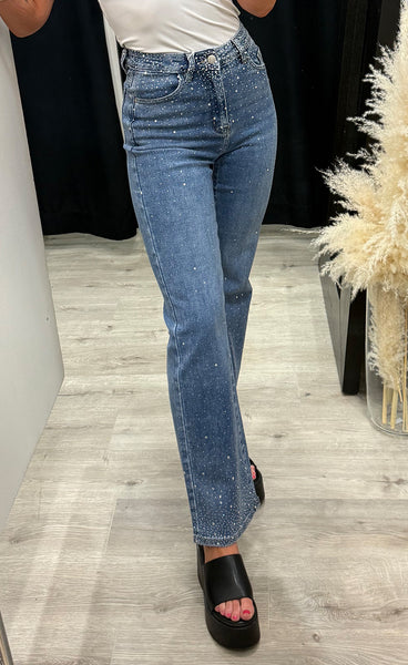 Teygju gallabuxur GLITTER - 880