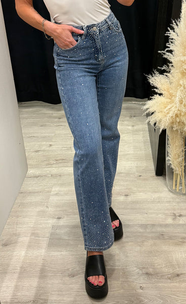 Teygju gallabuxur GLITTER - 880