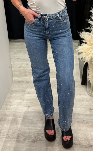 Teygju gallabuxur GLITTER - 880