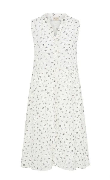 Bobbi dress 5 - cream brown blue floral