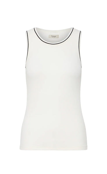 Hozana top 2 - white w. black stripe