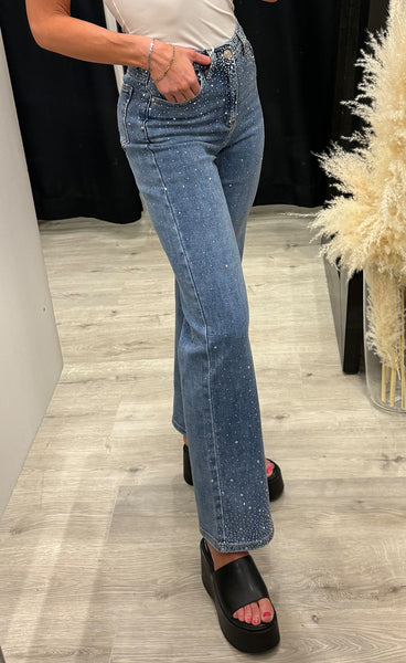 Teygju gallabuxur GLITTER - 880