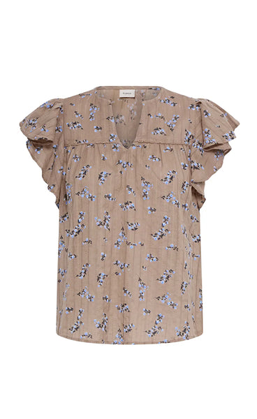 Easa blouse 1 - mountain with blue flowers
