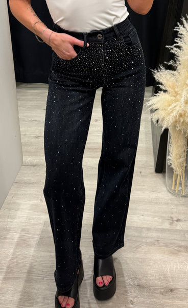 Teygju gallabuxur GLITTER - 8630-1