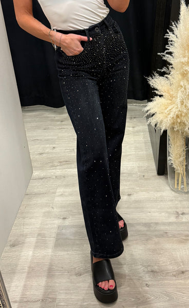 Teygju gallabuxur GLITTER - 8630-1