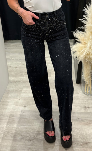 Teygju gallabuxur GLITTER - 8630-1