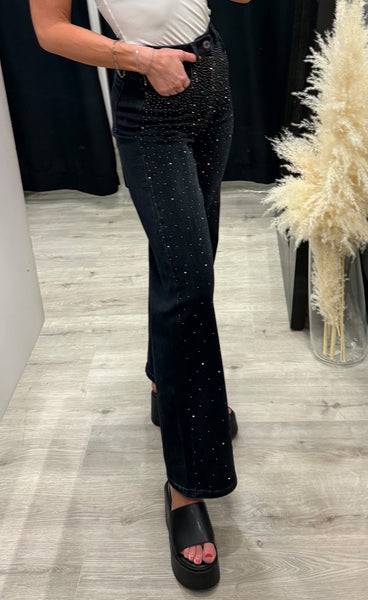 Teygju gallabuxur GLITTER - 8630-1