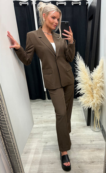 Fava long blazer - slate