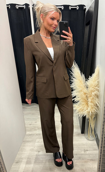 Fava long blazer - slate