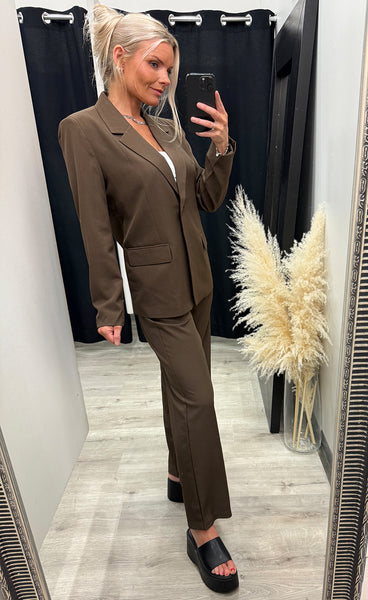 Fava long blazer - slate
