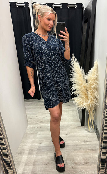 Bobbi dress 6 - dots navy