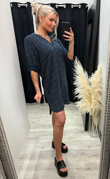 Bobbi dress 6 - dots navy