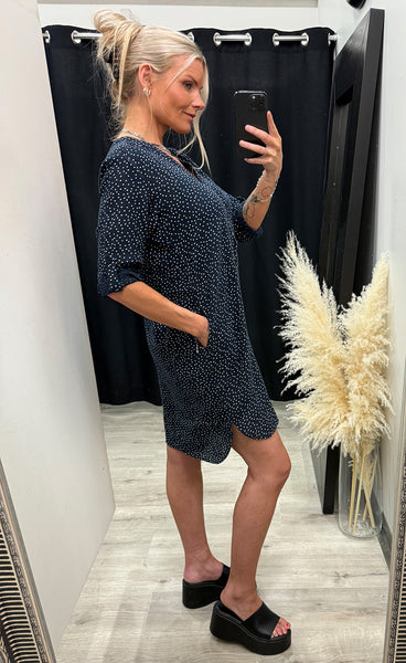 Bobbi dress 6 - dots navy