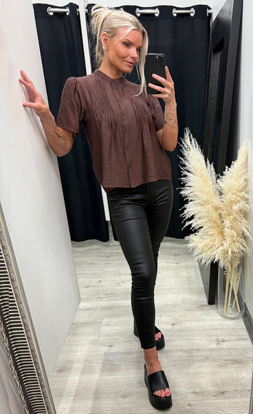 Wilma shirt 2 - coffee