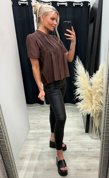 Wilma shirt 2 - coffee