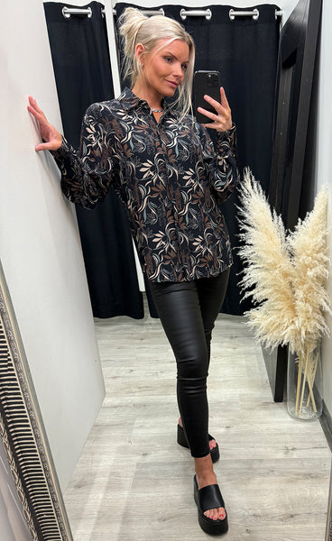 Barcella Agata shirt - black tiger