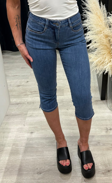 PAM Atlanta capri 1 - mid blue denim