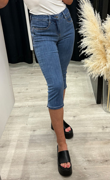 PAM Atlanta capri 1 - mid blue denim