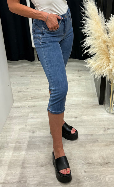 PAM Atlanta capri 1 - mid blue denim