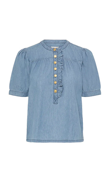 Ancey blouse - washed medium blue