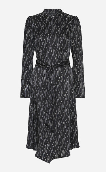 Acara Liriana dress - wavy print black
