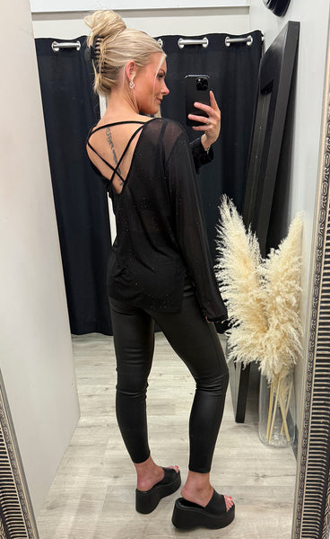 Toppur 9371 - black glitter