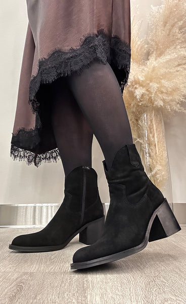JoDis Anila ökklaskór - black suede leather
