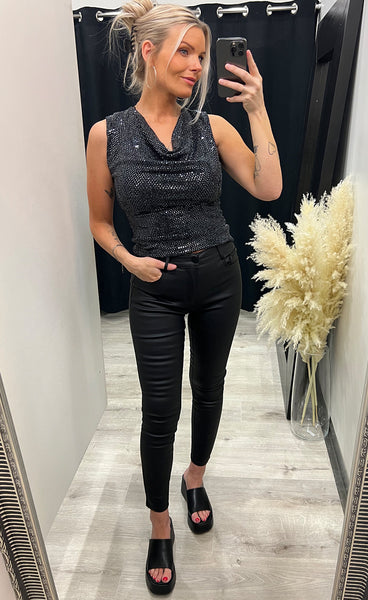 Citom top - gunmetal