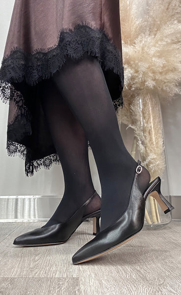 JoDis Siena hælaskór - black leather