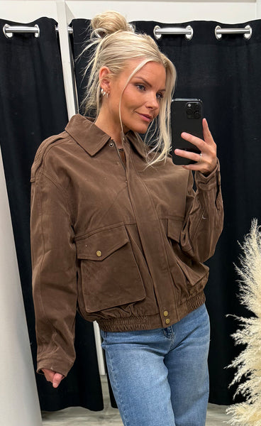 Sidney suede jacket 9208 - coffee