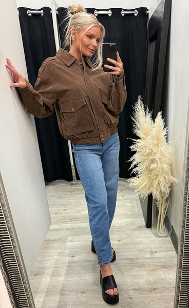 Sidney suede jacket 9208 - coffee